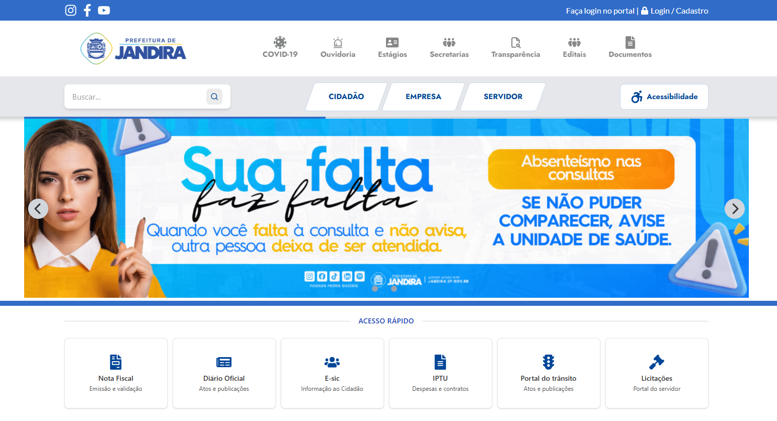 Preview do projeto Jandira Official Website